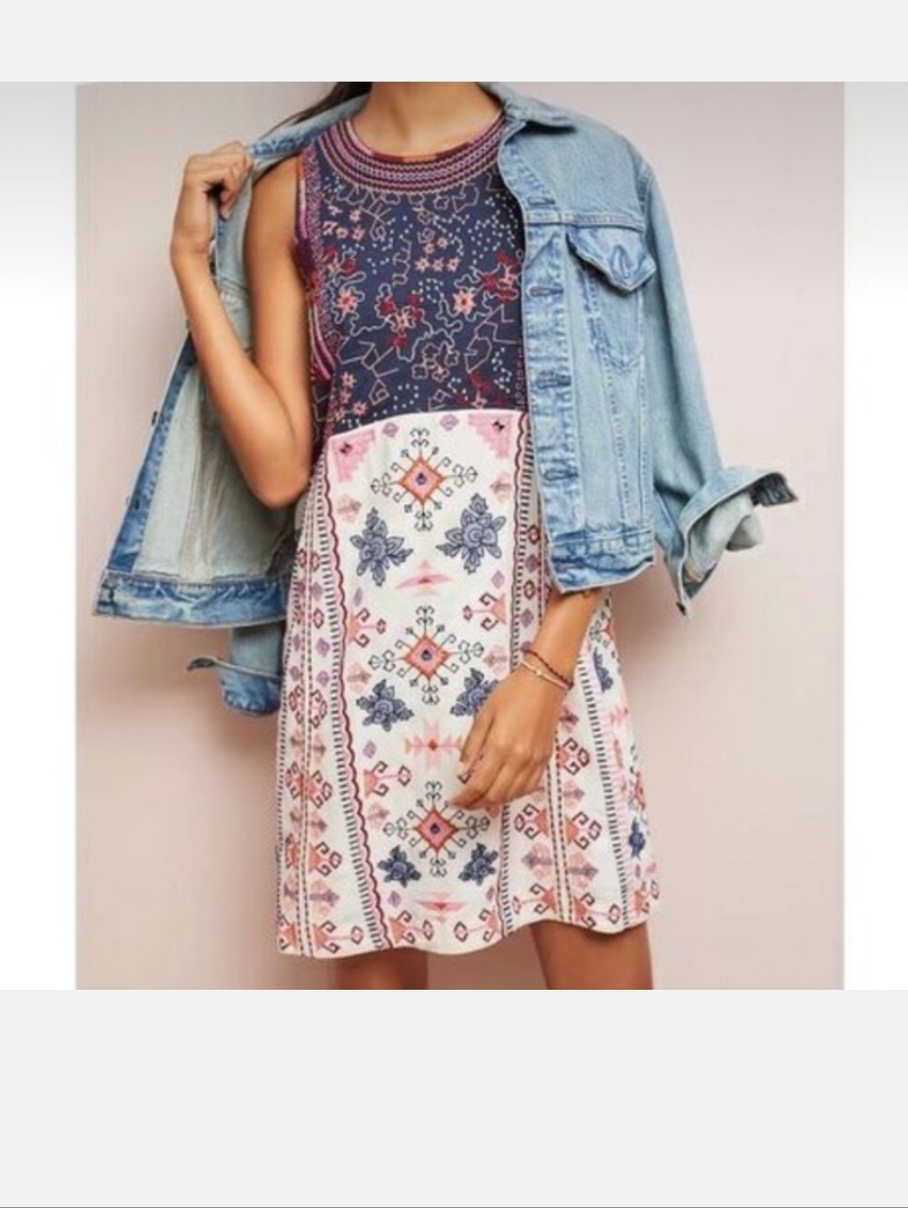 Anthropologie Akemi + Kin Paname Colorblocked Dress Size 16